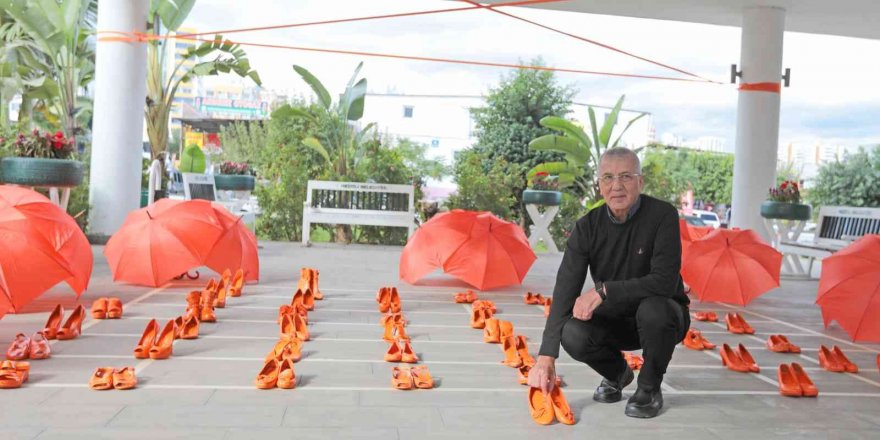 Mersin’de Şiddete Uğrayan Kadınlar İçin ’turuncu Ayakkabı’ Sergisi