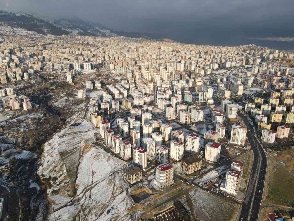 Kahramanmaraş'ta Kar Yağışından Sonra Havadan Görüntüler Alındı